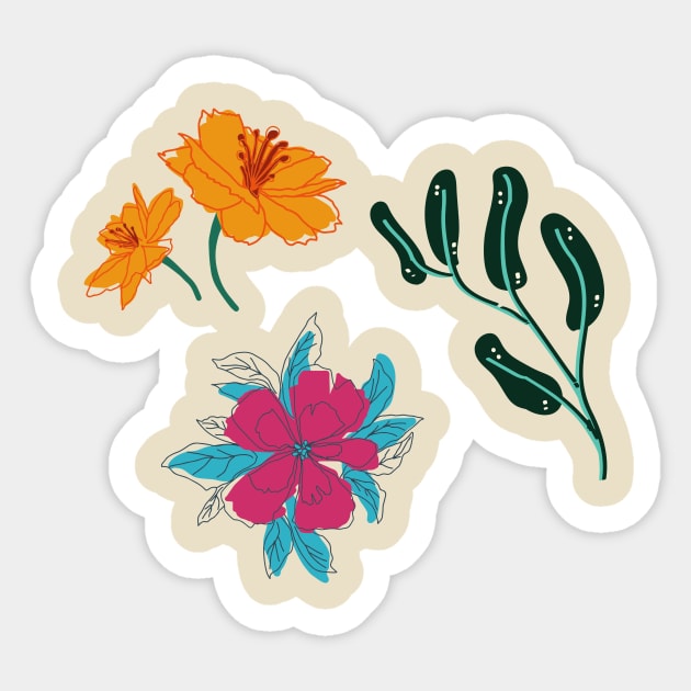 Some flowers. Just it. Sticker by Dimness